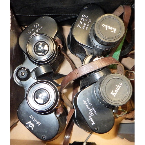 180 - Two pairs of binoculars and an Agfa camera