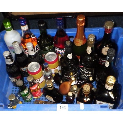 193 - A qty of various bottles