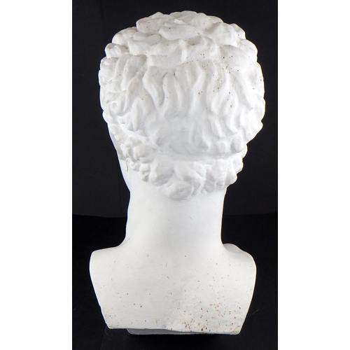 214 - A large plaster Hermes? bust 45cm tall af