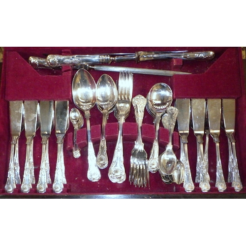 216 - A Butler EPNS King's pattern canteen of cutlery