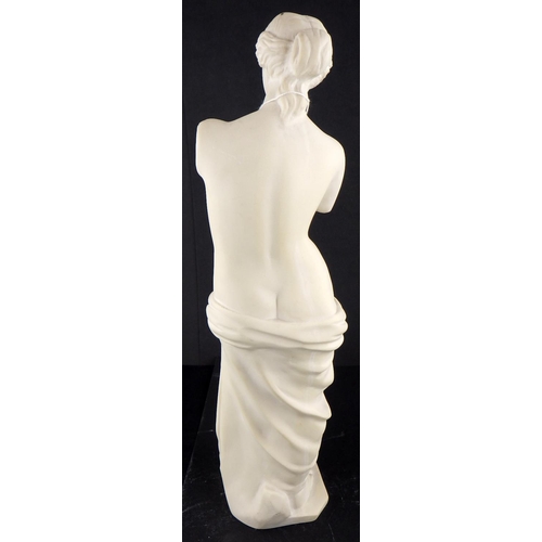 217 - A reconstituted marble figure of Venus de Milo 43cm tall