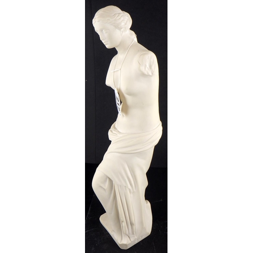 217 - A reconstituted marble figure of Venus de Milo 43cm tall