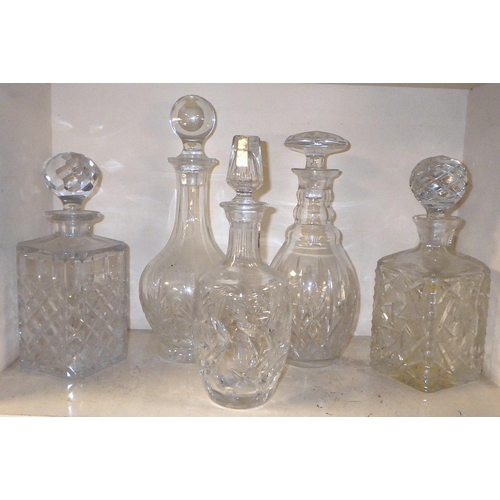 234 - A group of 9 various decanters