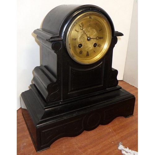 269 - Three early 19thC slate mantle clocks af (3)