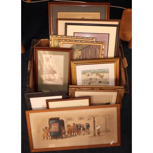 280 - A qty of misc framed pictures and prints