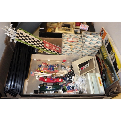 285 - Two boxes of misc vintage toys to inc Scalextric, Lledo etc (2)