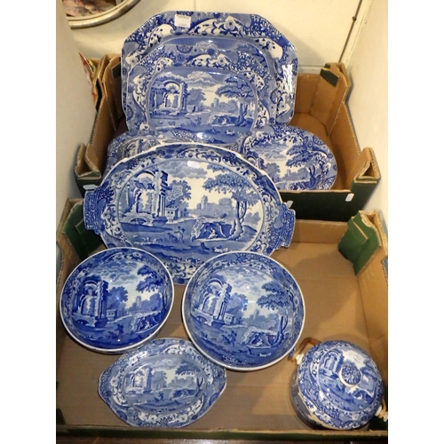 293 - A group of Spode Italian to inc large plates, biscuit barrel etc (2)