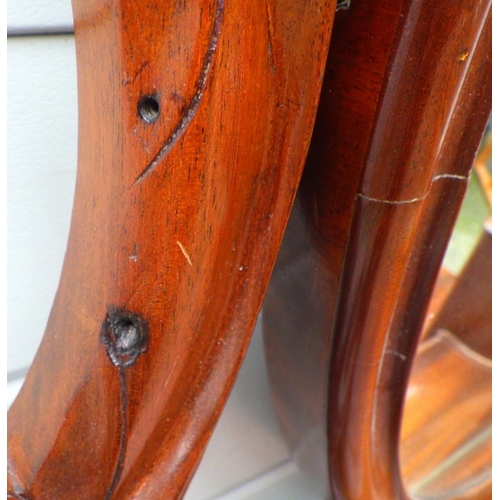 633 - A Victorian mahogany dressing table, 121cm wide, missing correct bolts, holes from removed sconces