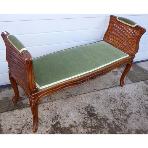 784 - A window seat with bergere arms, cane a/f