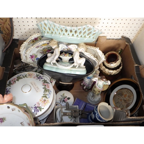 71 - A large qty of misc ceramics to inc dressing table set, centre pieces etc AF (2)
