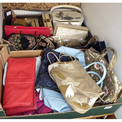 72 - A qty of misc vintage handbags, purses etc (2)