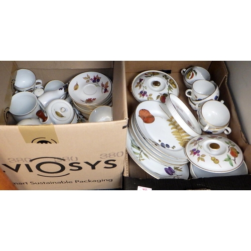 79 - Two boxes of Royal Worcester Evesham& Wild Harvest table ware (2)
