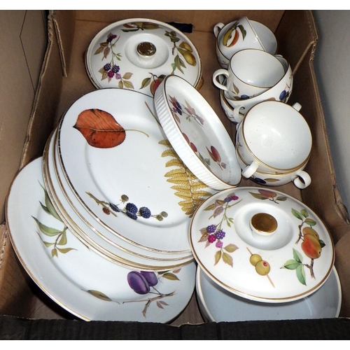 79 - Two boxes of Royal Worcester Evesham& Wild Harvest table ware (2)