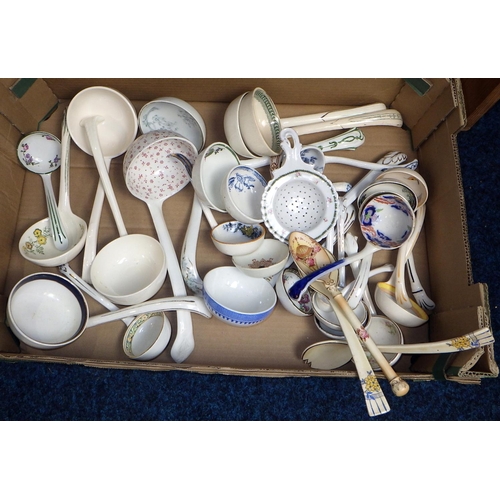 85 - A collection on 19thC and later pottery ladles