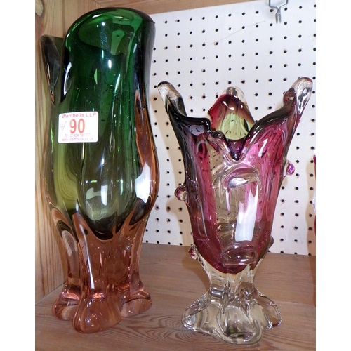 90 - Four pieces of Murano art glass (4)