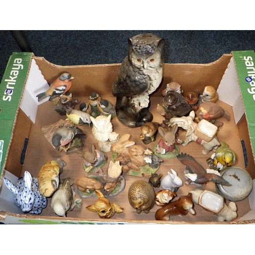 119 - Five boxes of misc ceramics to inc animal figures, tea ware etc (5)