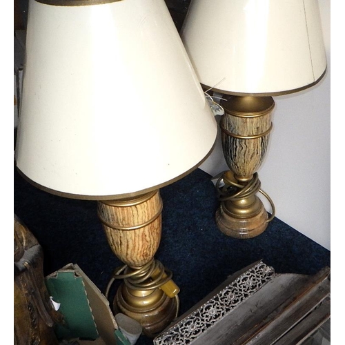 131 - A pair of modern lamps together with further modern figures etc (qty)