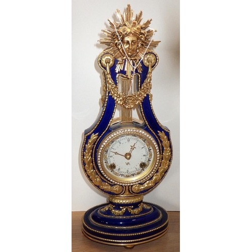 132 - A Franklin Mint V&A Marie Antoinette clock garniture set af