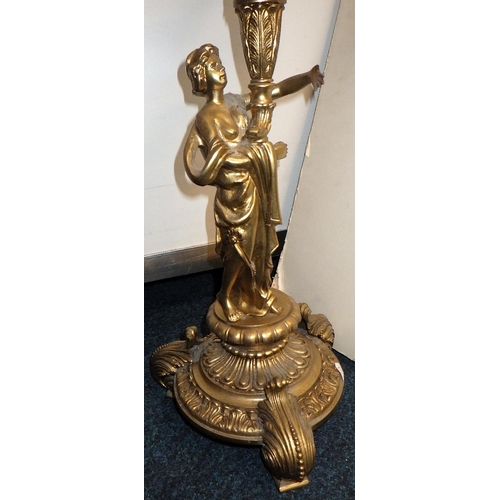 149 - A large heavy cast candelabra 75cm tall