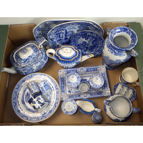158 - A qty of mic mainly 19thC blue & white to inc Spode, etc (2)
Some af