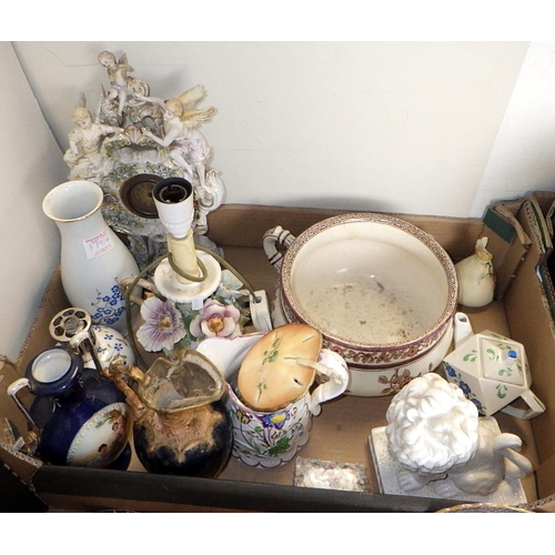 179 - A large qty of misc ceramics to inc plates, tea pots etc, most af (4)