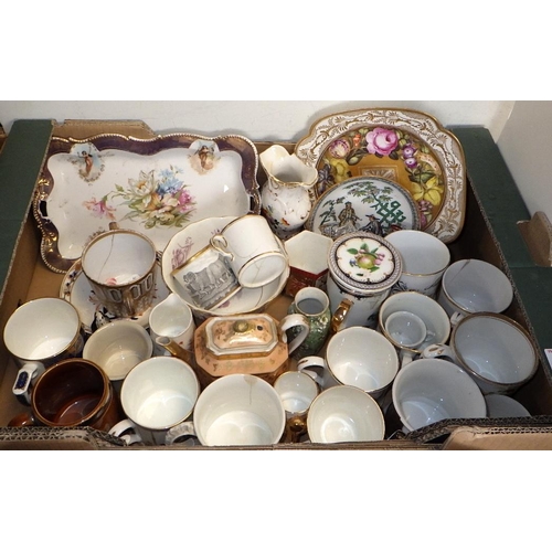 188 - A qty of misc ceramic cups, tea wares, spill vases etc AF (3)