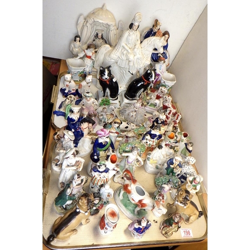 198 - A large qty of mainly Staffordshire figures AF (2)