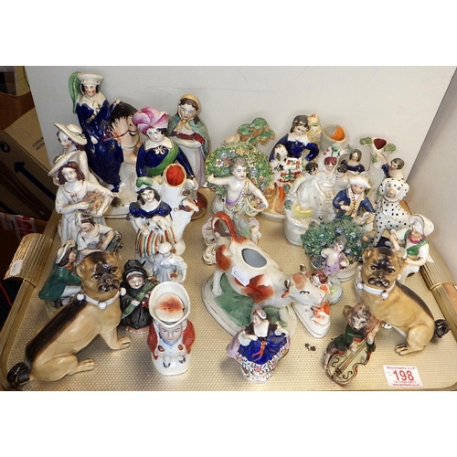 198 - A large qty of mainly Staffordshire figures AF (2)