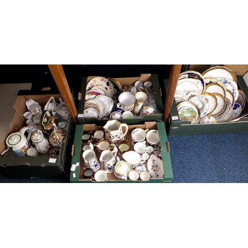 200 - Four boxes of misc ceramic plates, jugs, tea pots etc AF (4)