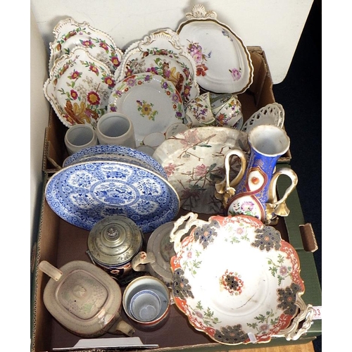 203 - A qty of mainly 19thC ceramics af (2)