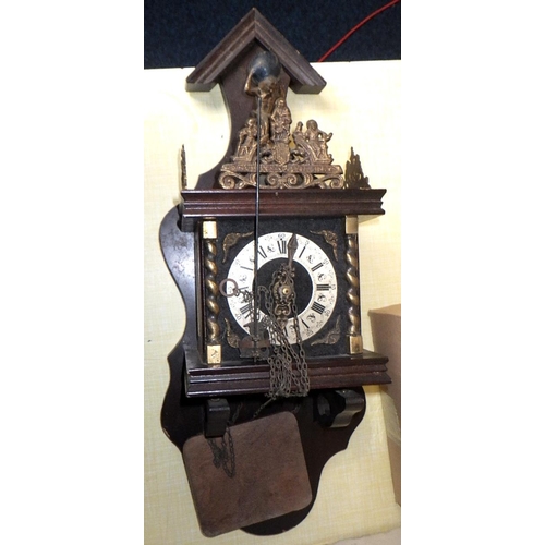 226 - Three Dutch style gilt mounted wall clocks