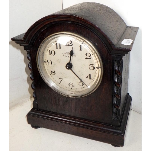 232 - A striking dome top mantle clock together with two further clocks (3)