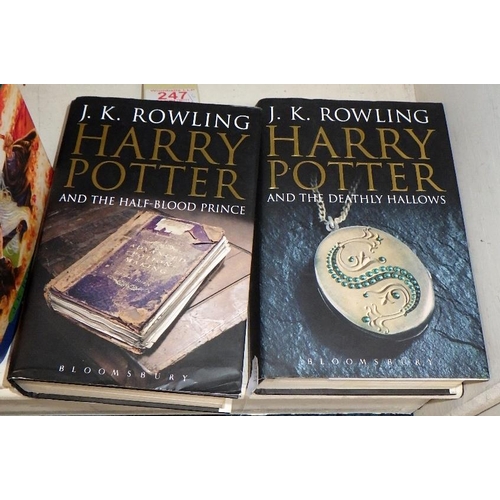 247 - 6 Harry Potter books to inc 3 'Half Blood' with p99 misprint