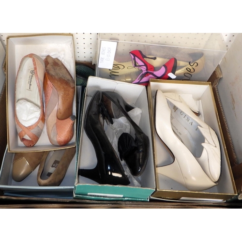 36 - Two boxes of misc Ladies shoes, mainly 38.5/39 5.5uk (2)