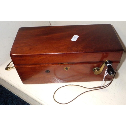 264 - A 19thC mahogany cased electric shock machine