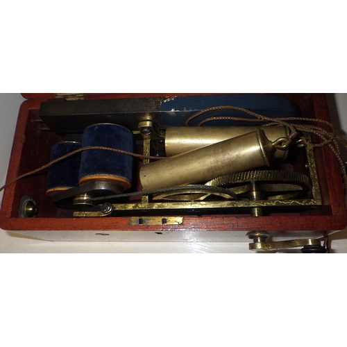 264 - A 19thC mahogany cased electric shock machine