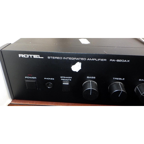 284 - A Rotel PA-820AX amp together with a small qty of classical records