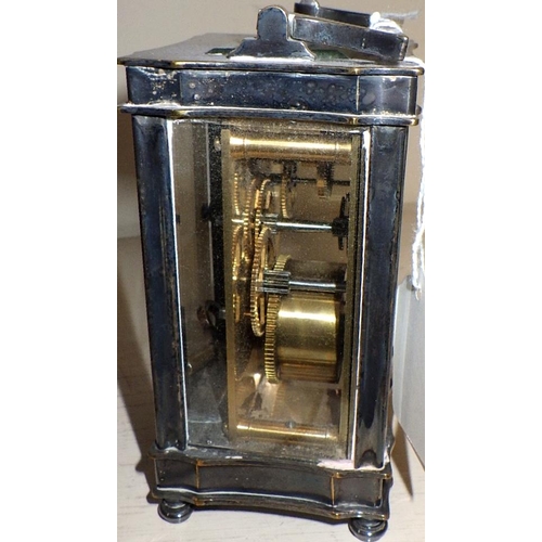 263 - A plated carriage clock AF