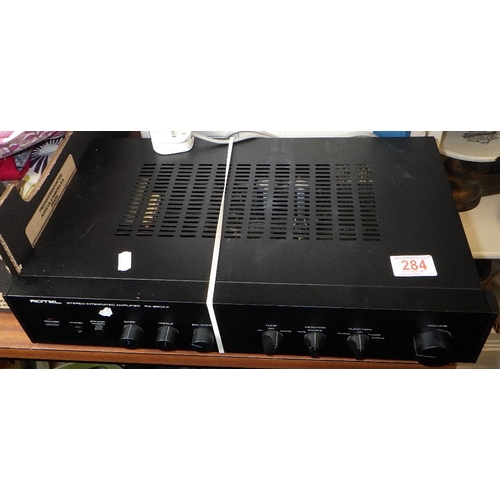 284 - A Rotel PA-820AX amp together with a small qty of classical records