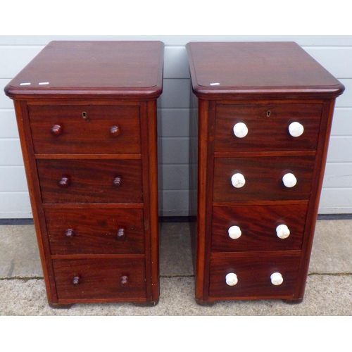 765 - Two mahogany pedestals, 42cm wide