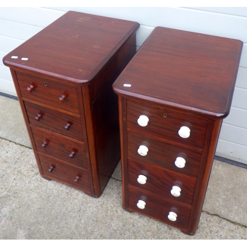 765 - Two mahogany pedestals, 42cm wide