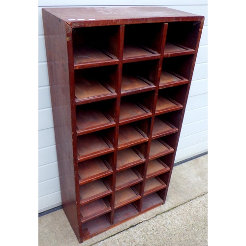 801 - A set of pigeon holes, 66cm wide