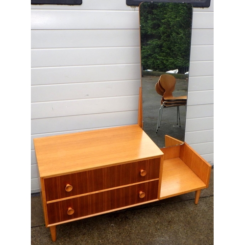 899 - A Meredew dressing table together with a teak blanket box (2)