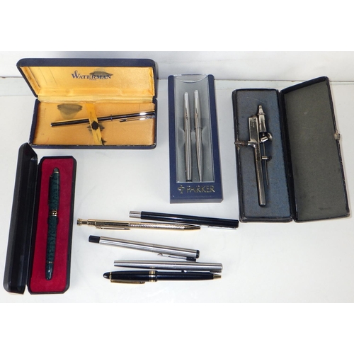 127 - Various pens including Parker and Waterman