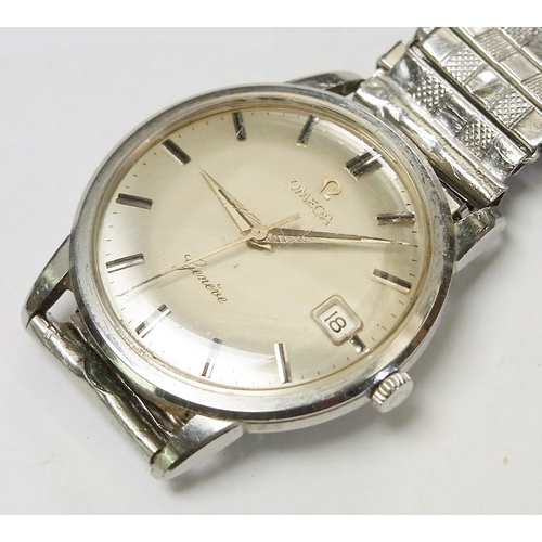 83 - An Omega Geneve 14724 wristwatch having an Omega cal 610 manual wind movement in an Omega steel case... 