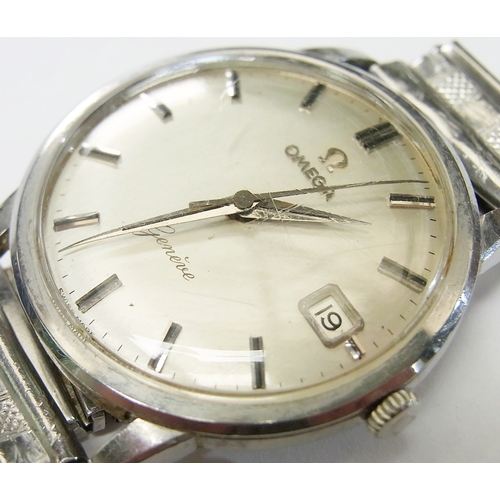 83 - An Omega Geneve 14724 wristwatch having an Omega cal 610 manual wind movement in an Omega steel case... 