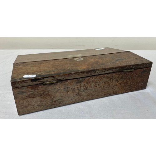 5 - A Victorian rosewood writing box