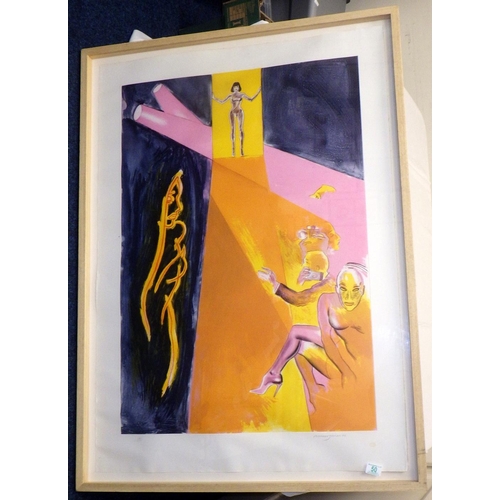 50 - Allen Jones Lithograph. Framed, 98x68cm. Artists resale rights may apply to this lot