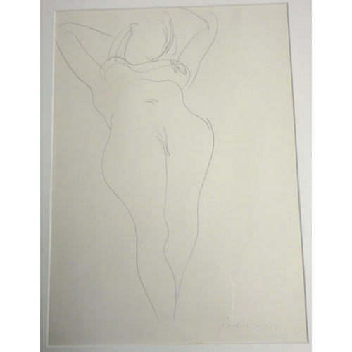 77 - William Turnbull, pencil sketch. Framed, 33.5x24cm.
Artists resale rights may apply to this lot