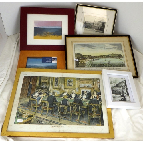 29 - A 19thC framed Scarborough, Rosie Bramley oil landscape etc